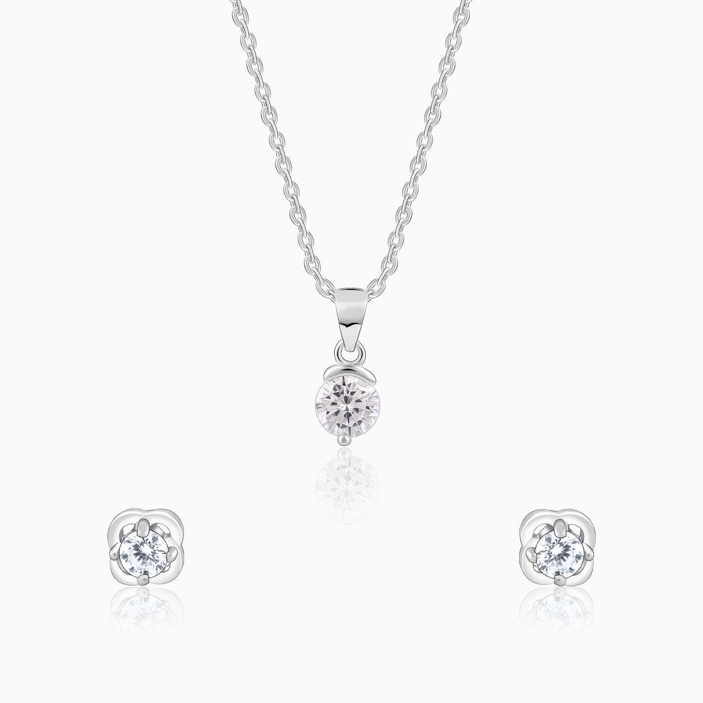 Silver Cute Zirconia Set