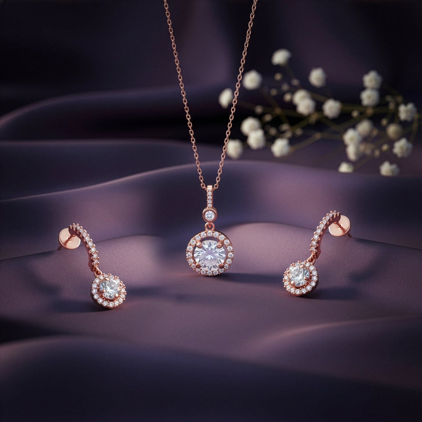 Rose Gold Drizzle Drop Set