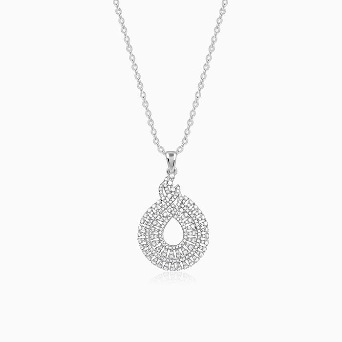 Silver Aurelia Pendant With Link Chain