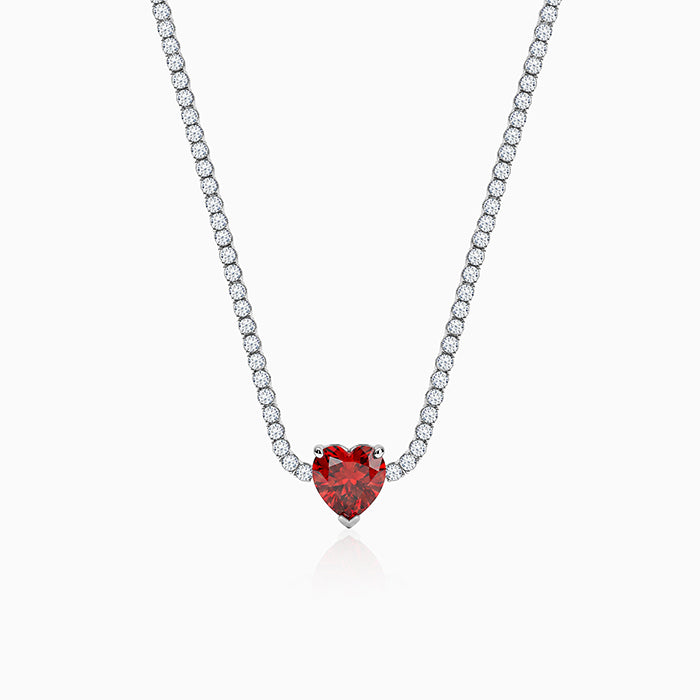 Silver Impressive Heart Necklace