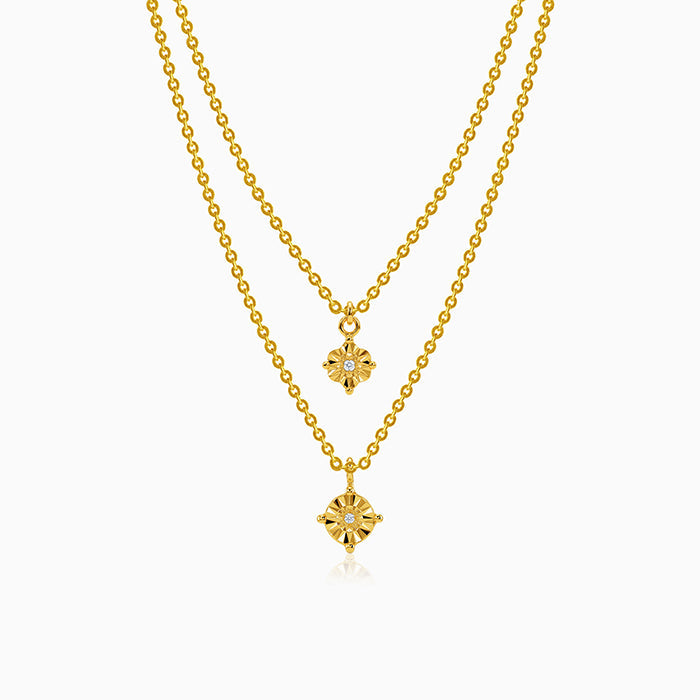 Kriti Sanon Golden Gilded Petal Layered Necklace