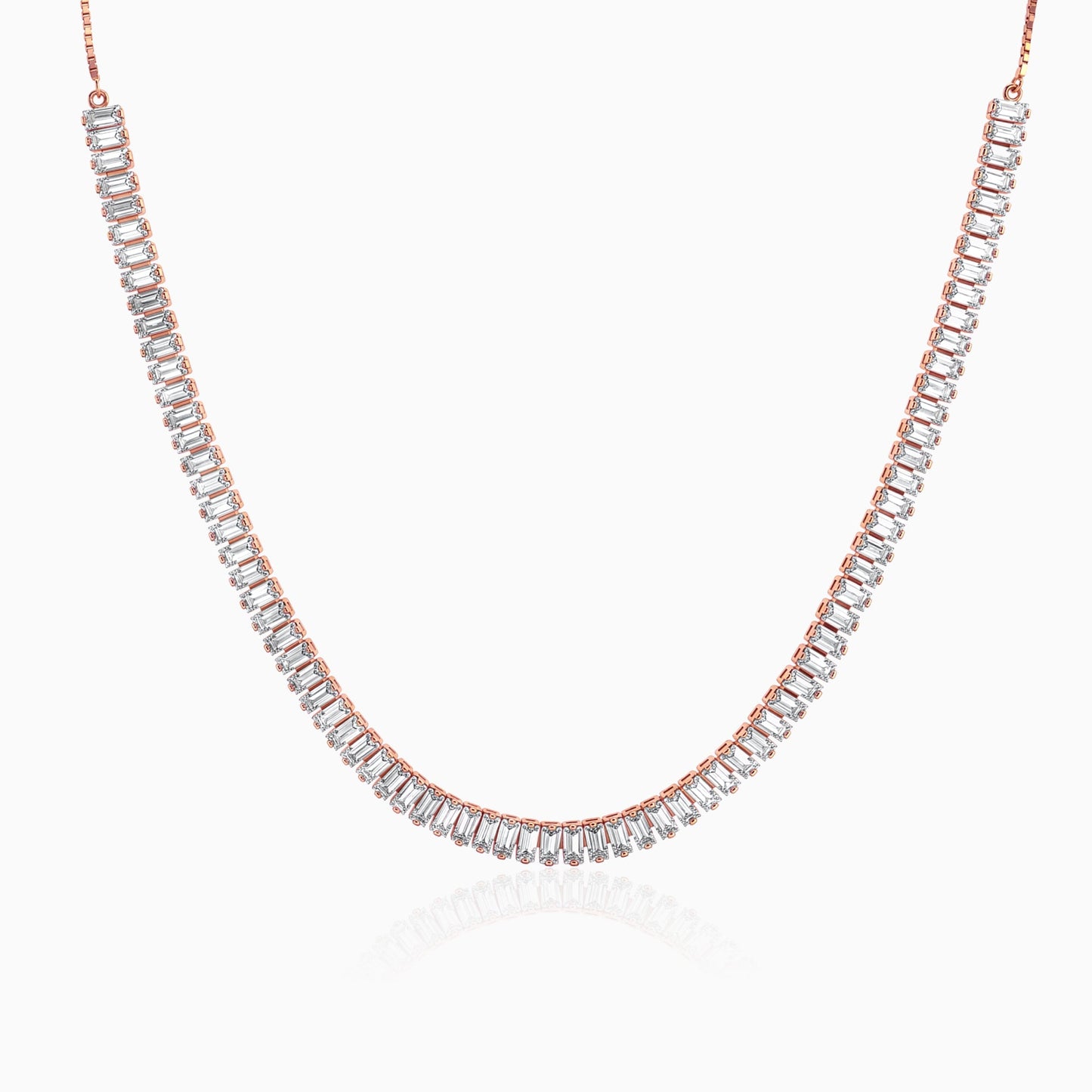 Rose Gold Dazzling Choker Necklace