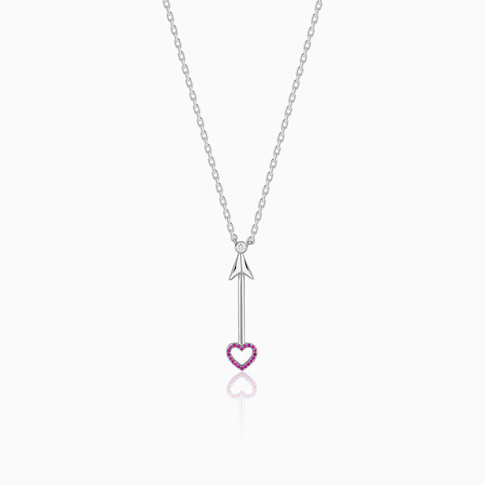 Silver Arrow of Love Necklace