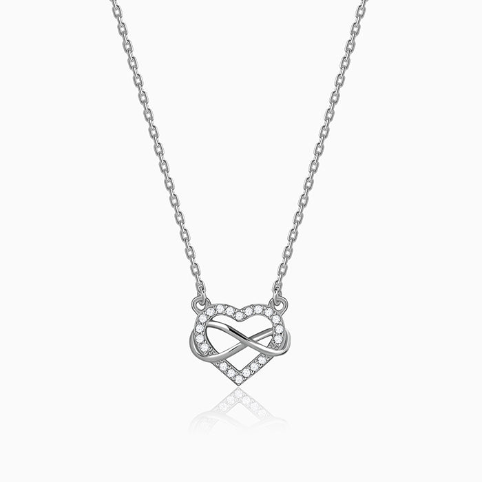 Silver Everbound Heart Necklace
