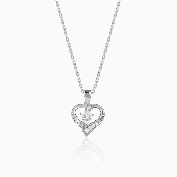 Silver Miley Pearl Pendant With Link Chain