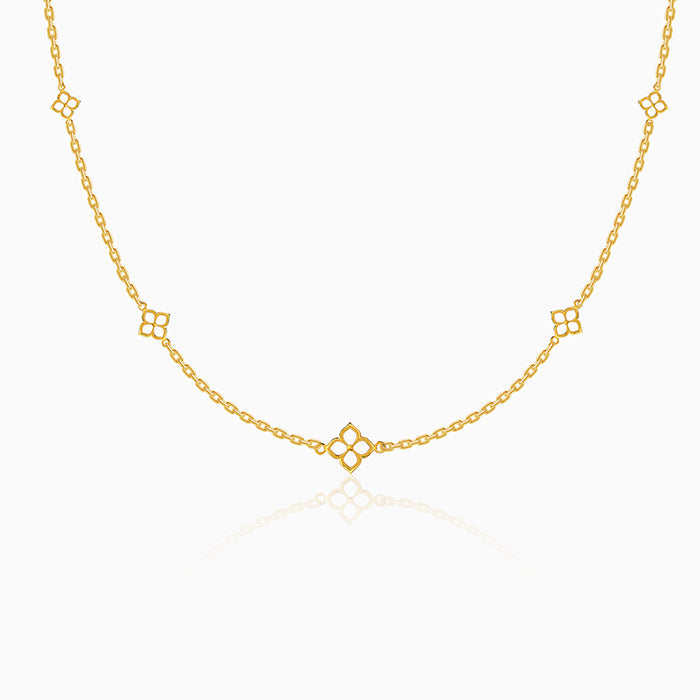 Golden Satin Orbit Necklace