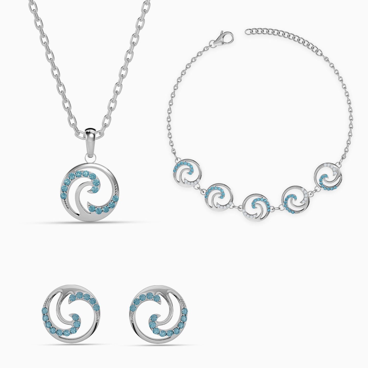 Silver Amphitrite Set of 3