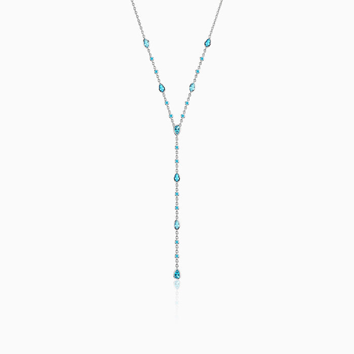 Silver Pasitea Lariat Necklace