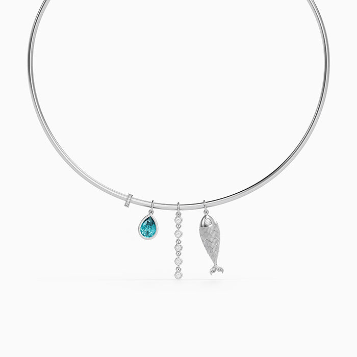 Silver Corvessa Choker Necklace