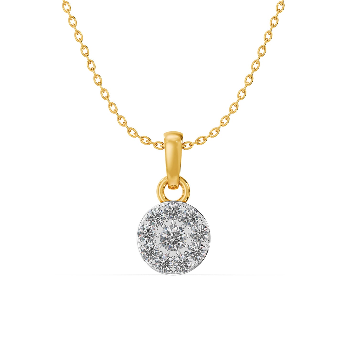 Cosmic Glow 9KT Gold Laboratory Grown Diamond Pendant