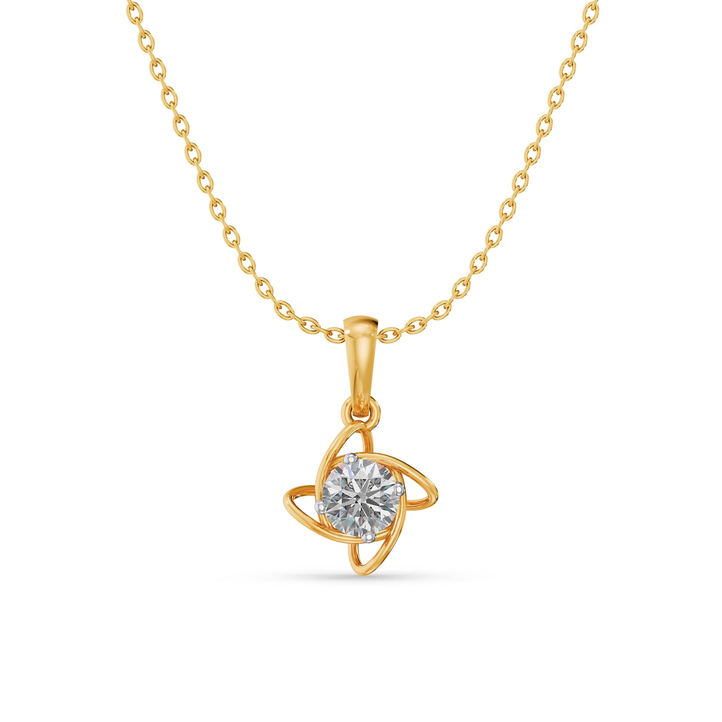 Harmony Bloom 9KT Gold Laboratory Grown Diamond Pendant