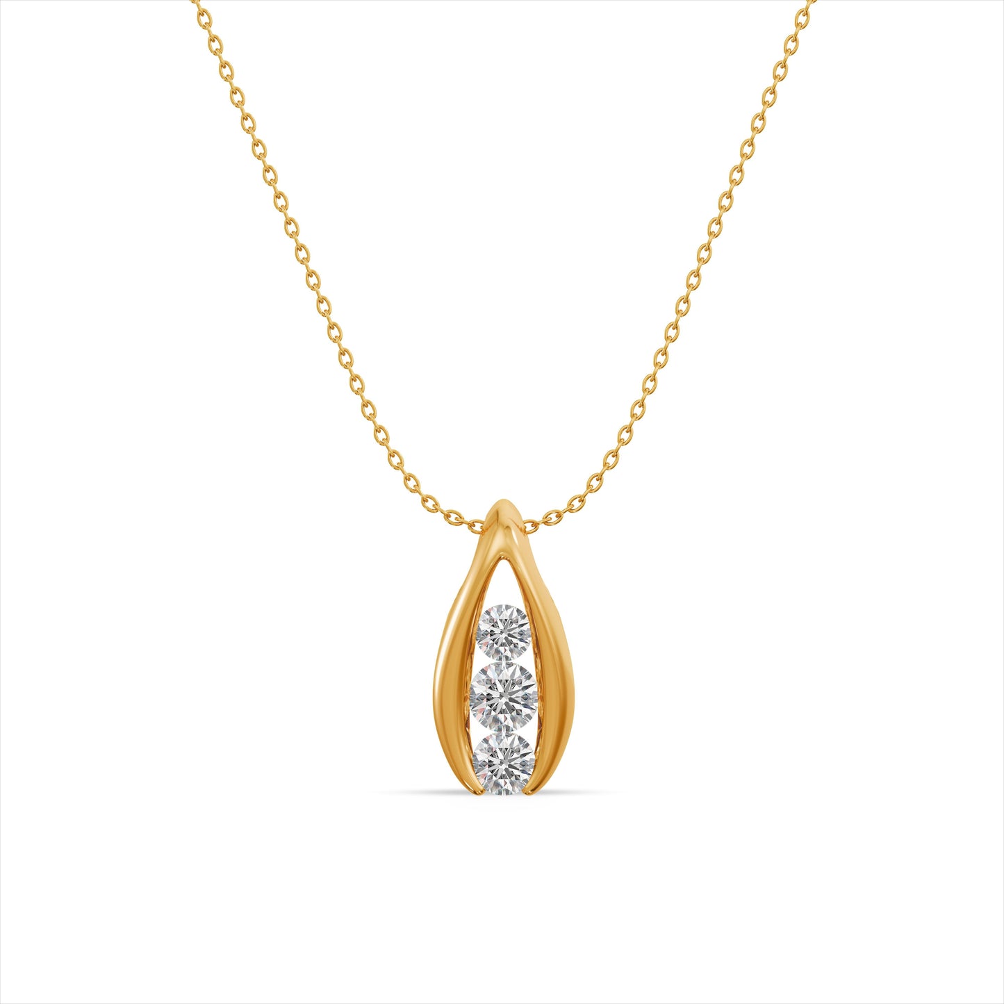 Three Wishes 9KT Gold Laboratory Grown Diamond Pendant