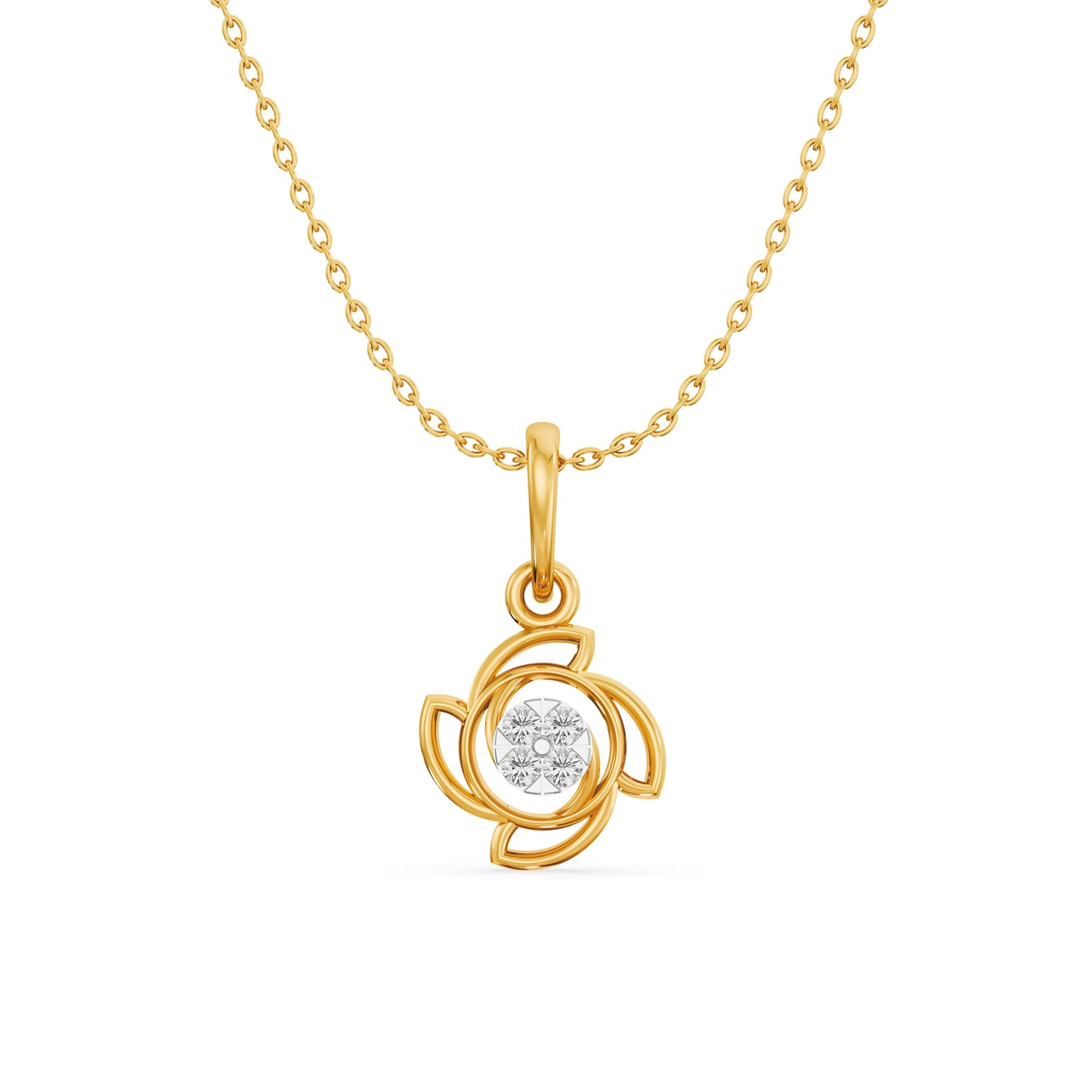 Chakra 9KT Gold Laboratory Grown Diamond Pendant