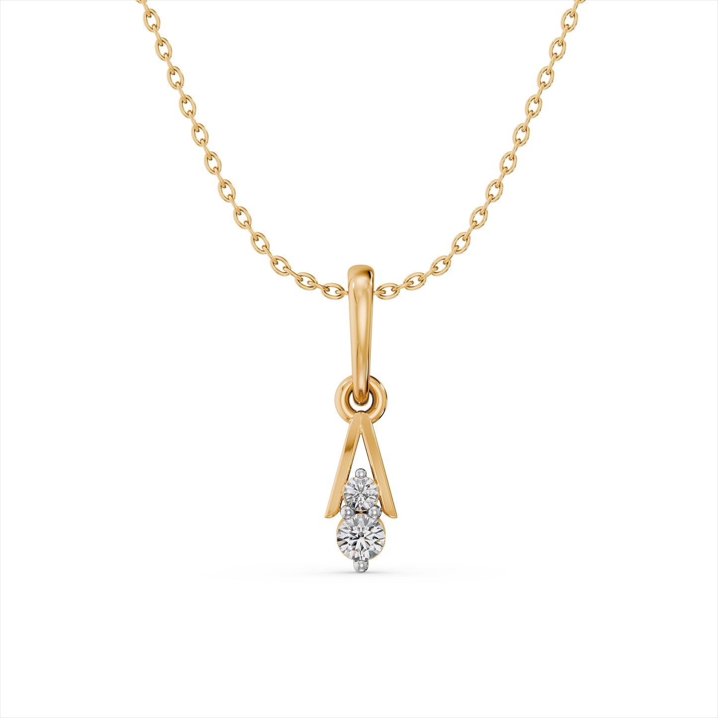 Regal Glide Spark 9KT Gold Laboratory Grown Diamond Pendant
