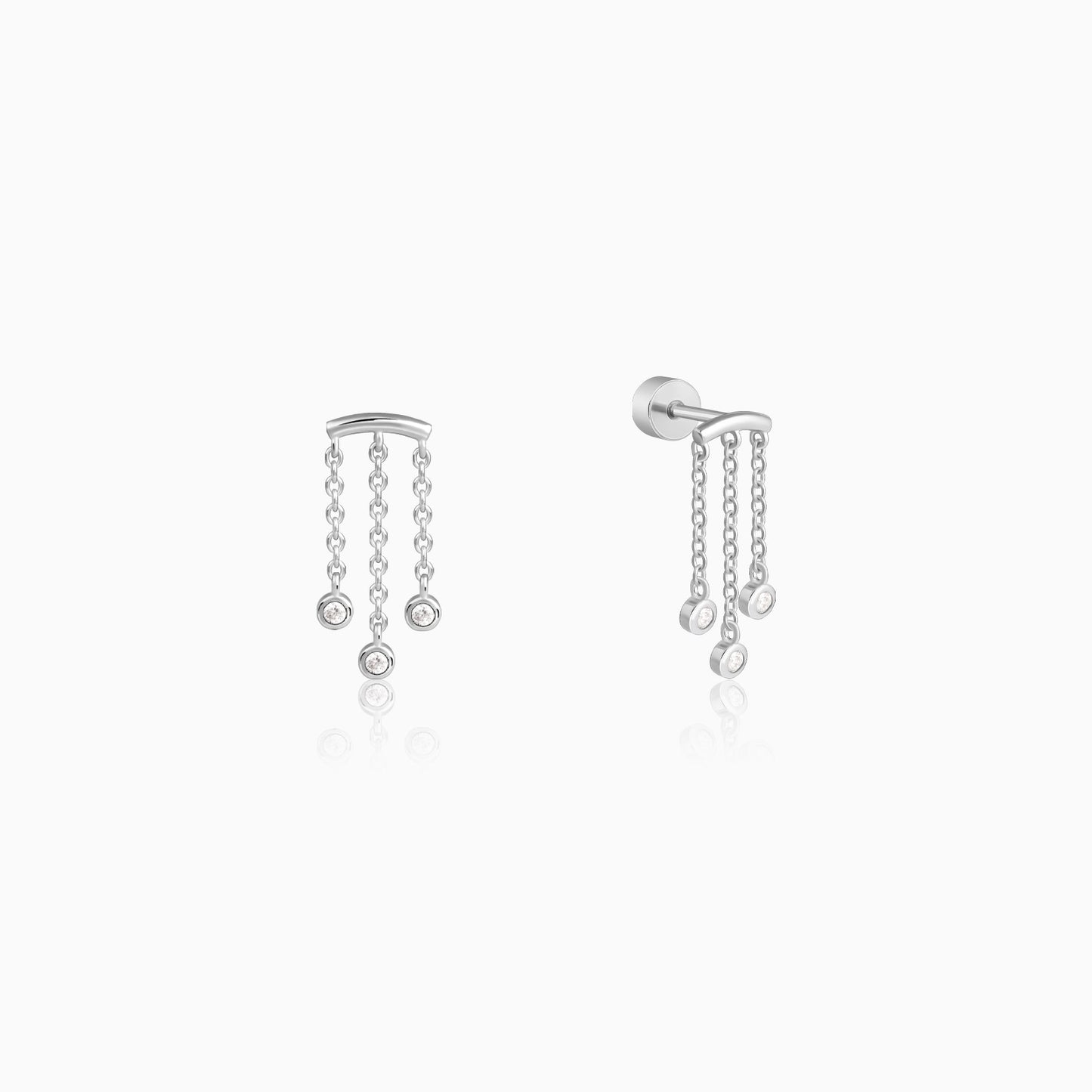 Silver Valky Ear Piercings