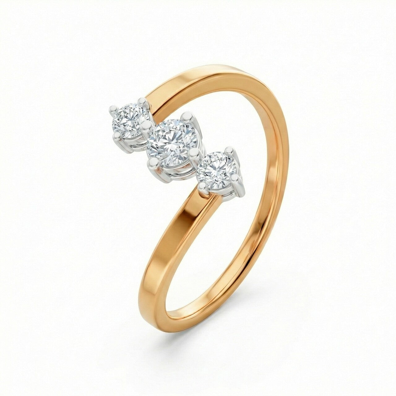 Tri Wrap 9KT Gold Laboratory Grown Diamond Ring