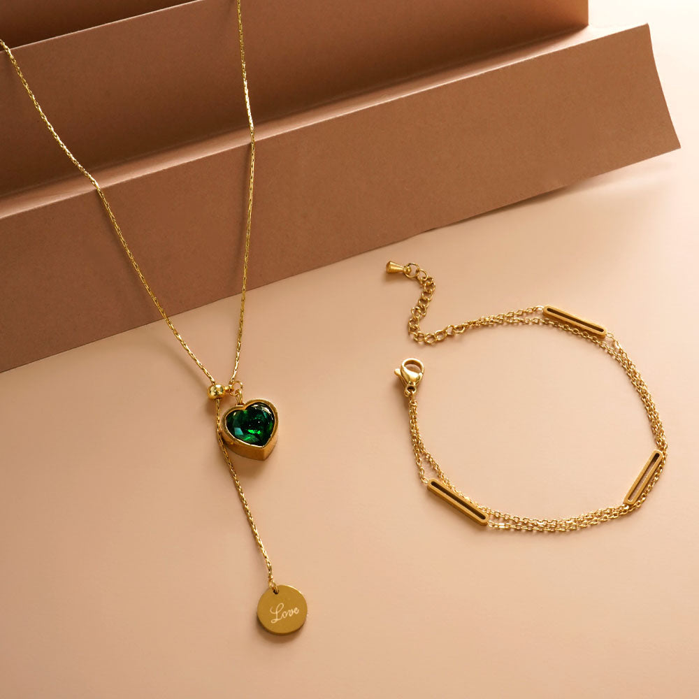 Emerald Heart Bar Harmony Set