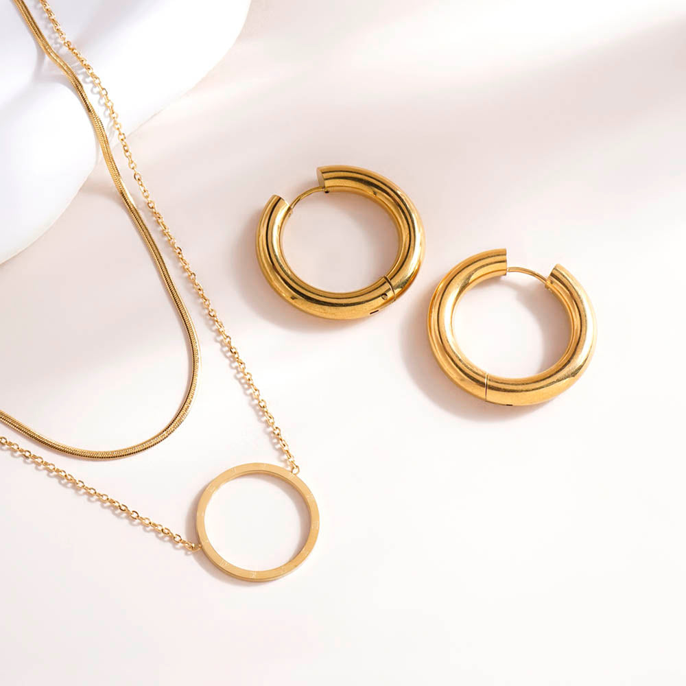 Circle Hoop Jewellery Set