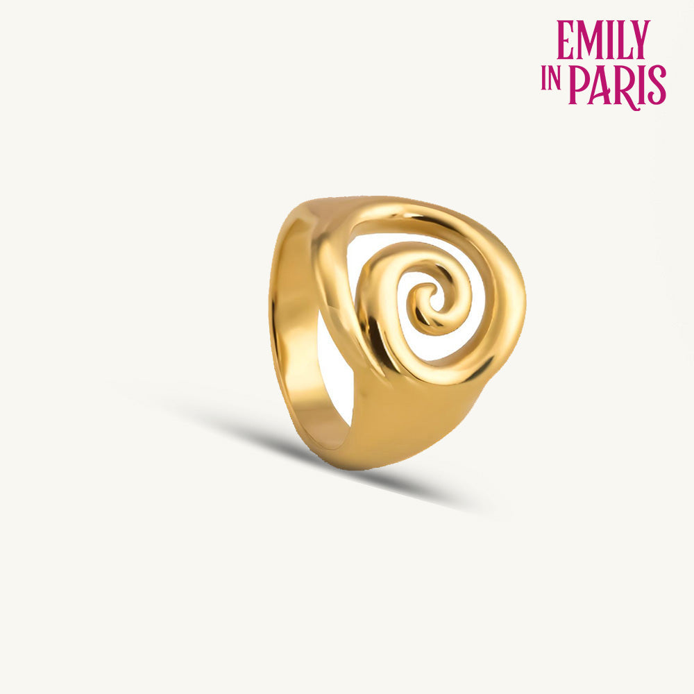 Gold Tone Plated Spiral Ring