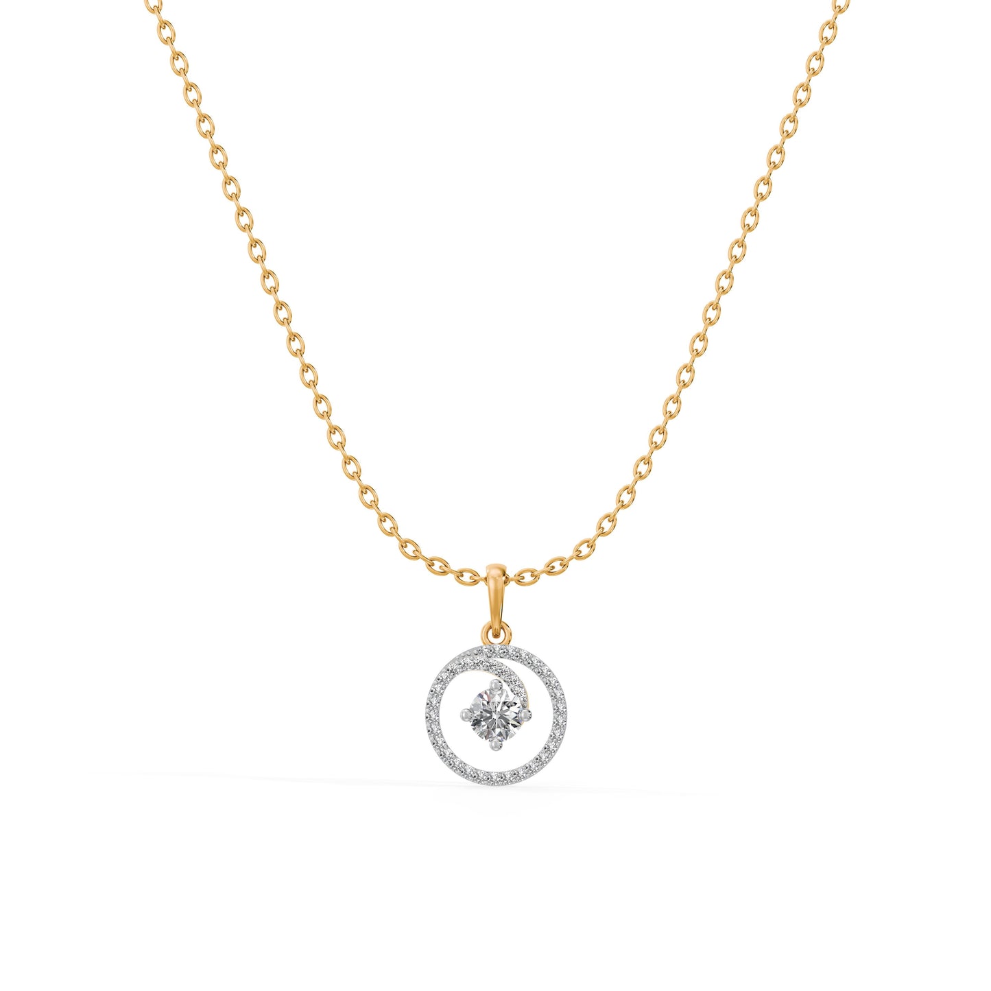 Eternal Circle 9KT Gold Laboratory Grown Diamond Pendant