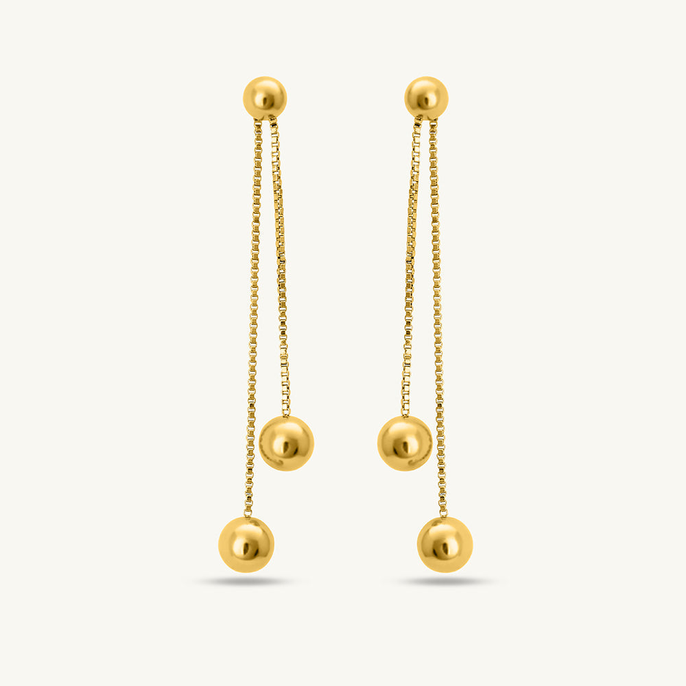 Front Rear Dangle Earrings