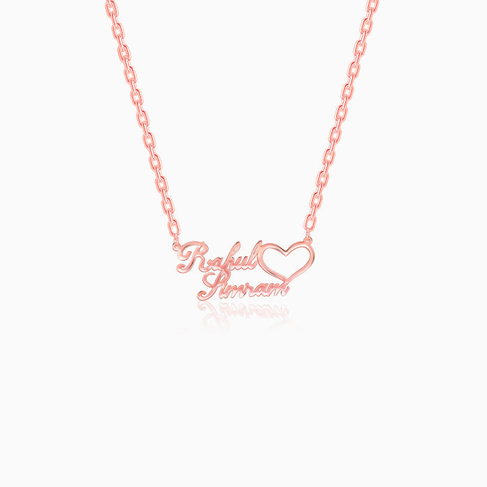 Rose Gold Personalised Precious Sweetheart Pendant