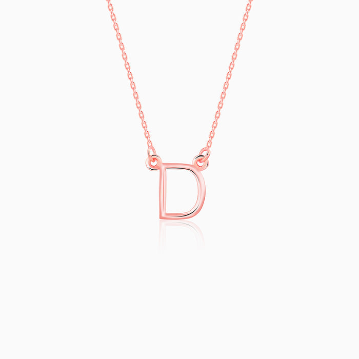 Rose Gold Personalised Initial Necklace
