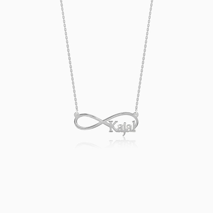 Silver Personalised Infinity Name Necklace