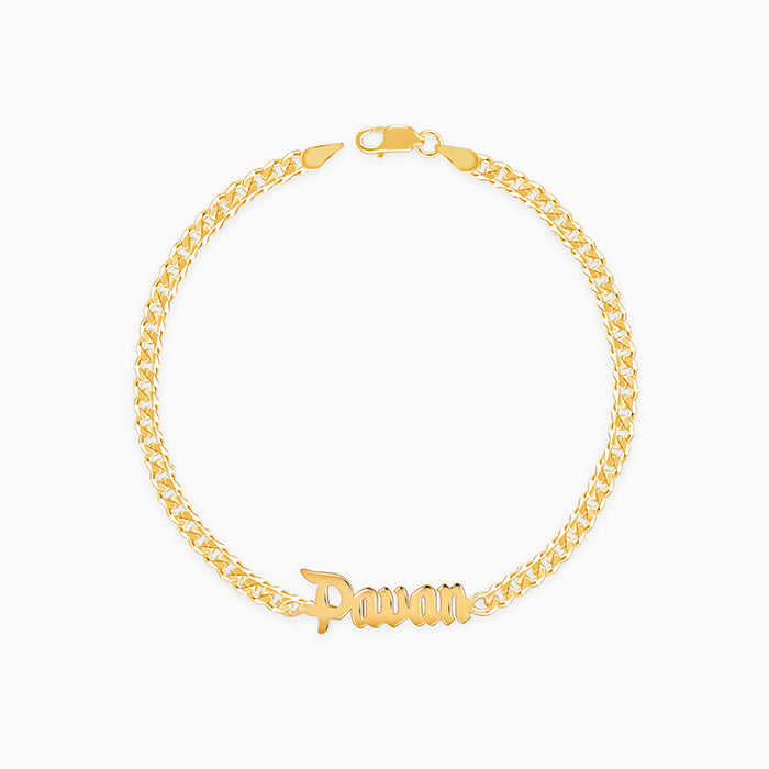 Golden Personalised Timeless Classic Bracelet For Him