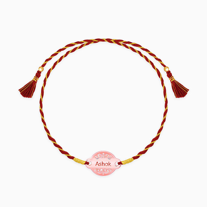 Rose Gold Personalised Bandhan Rakhi