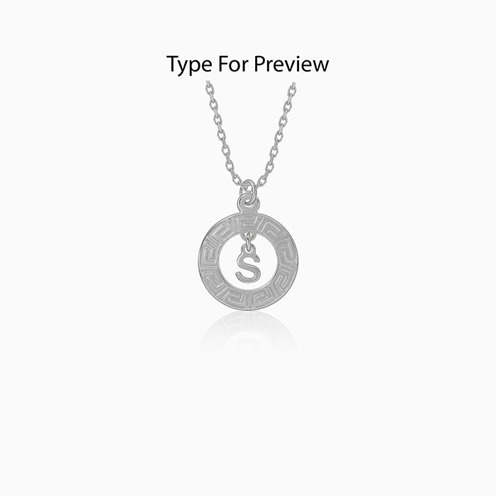 Silver Personalised The Letter Initial Necklace