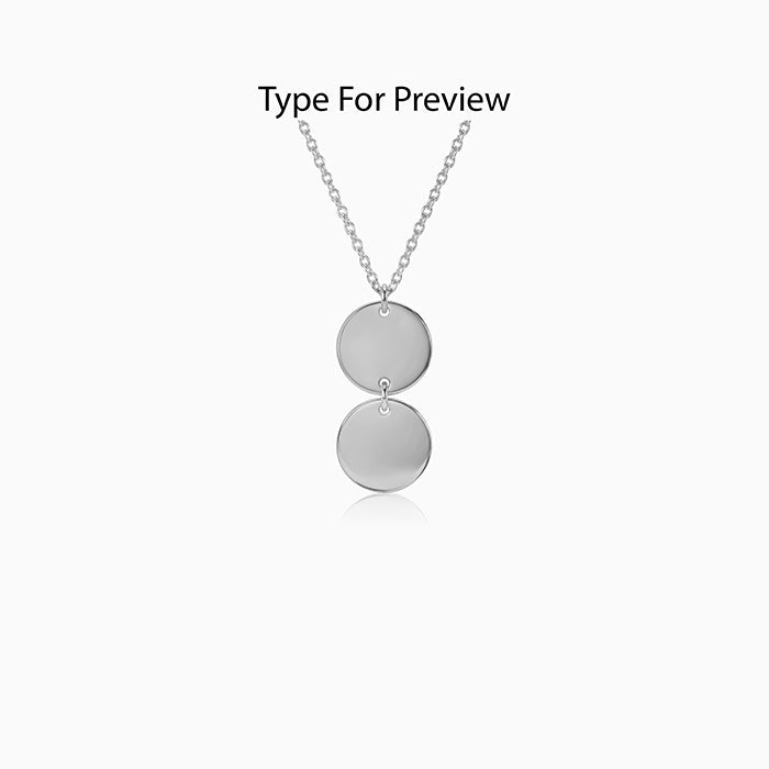 Silver Personalised The Pair Initial Necklace