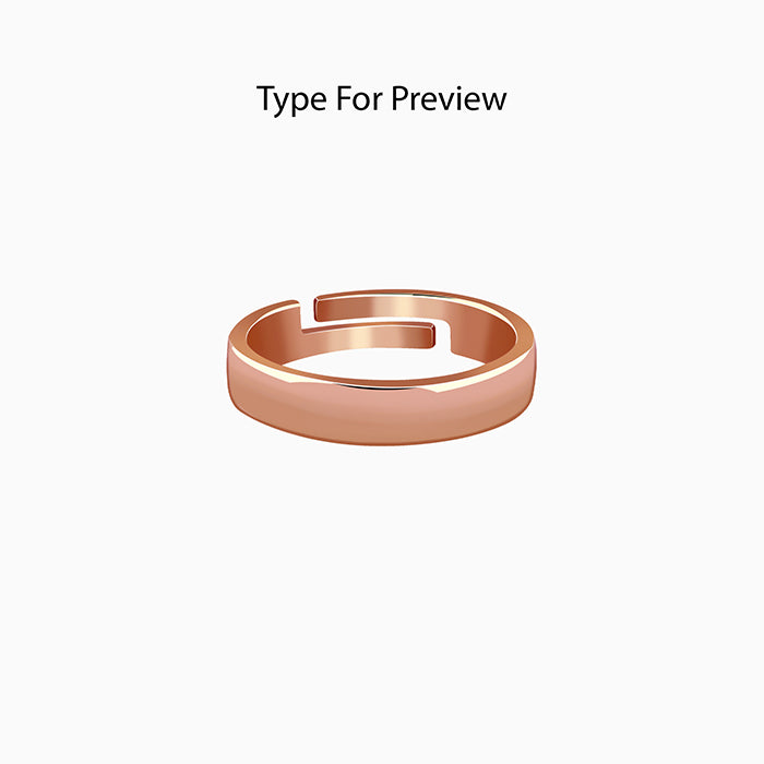 Rose Gold Personalised Signature Ring For Him