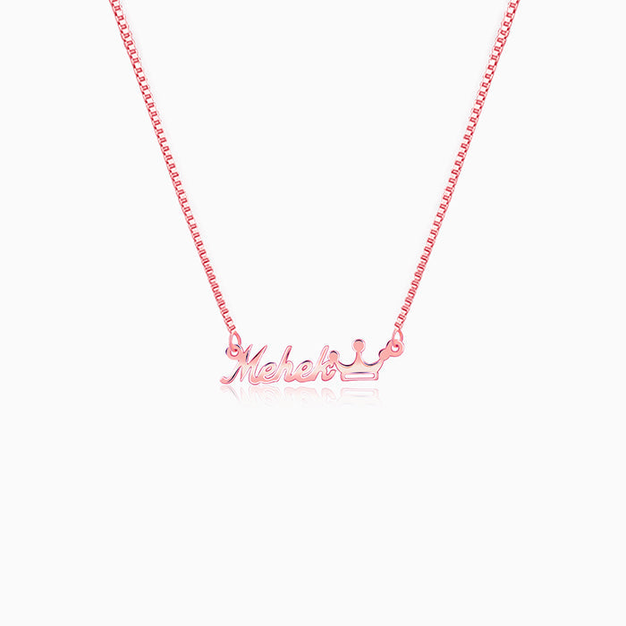 Rose Gold Personalised Queen Necklace