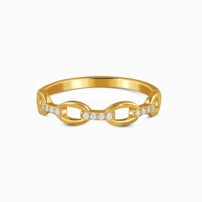 Golden Sunlit Petals Ring