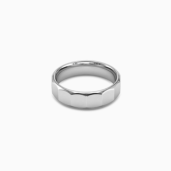 Silver Pure Force Hammered Ring For Him (Size 20)