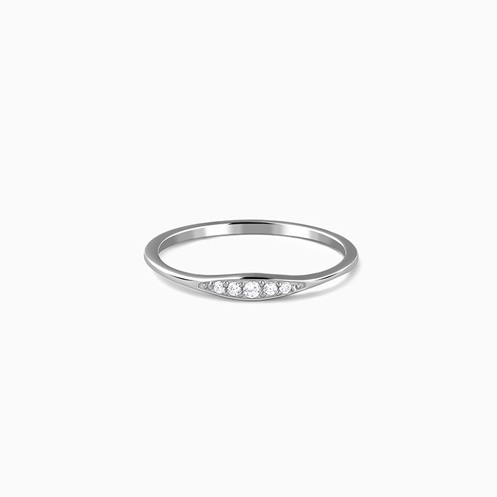 Silver Eterna Curve Ring