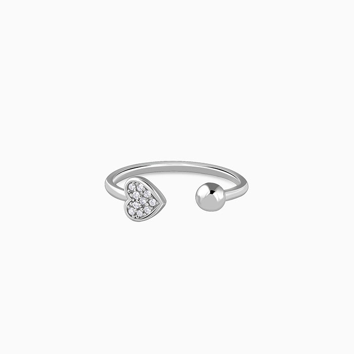 Silver Stylish Love Ring