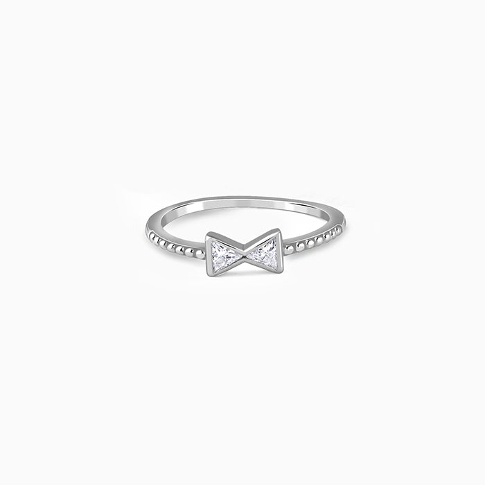 Silver Bow Bliss Ring