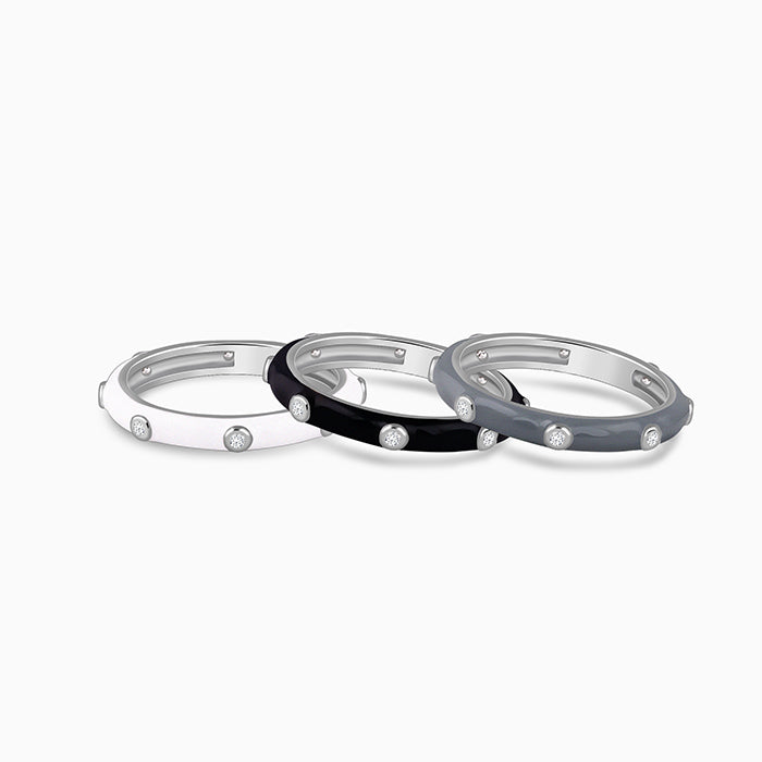 Silver Imperial Stack Rings