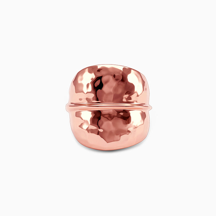 Rose Gold Plain Cocktail Ring (Size 12)