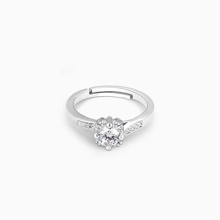 Kriti Sanon Silver Zircon Twist Ring
