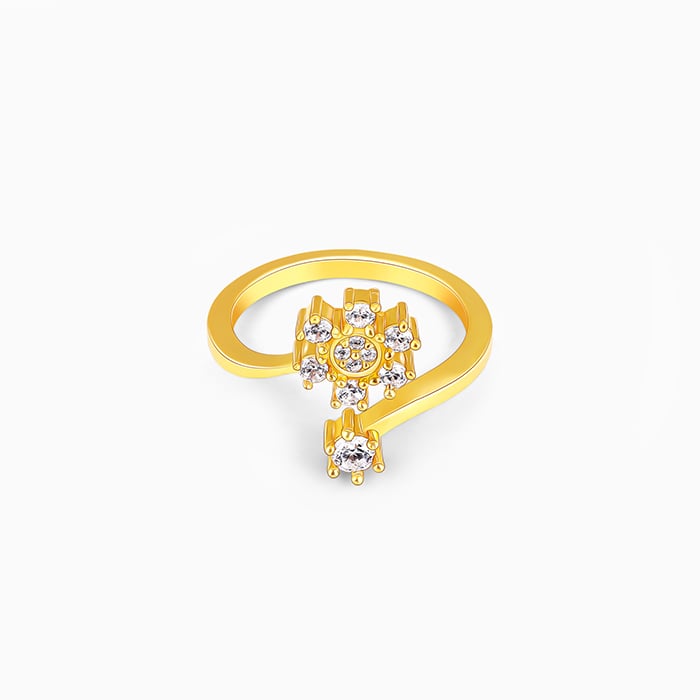 Golden Blooming Flower Ring