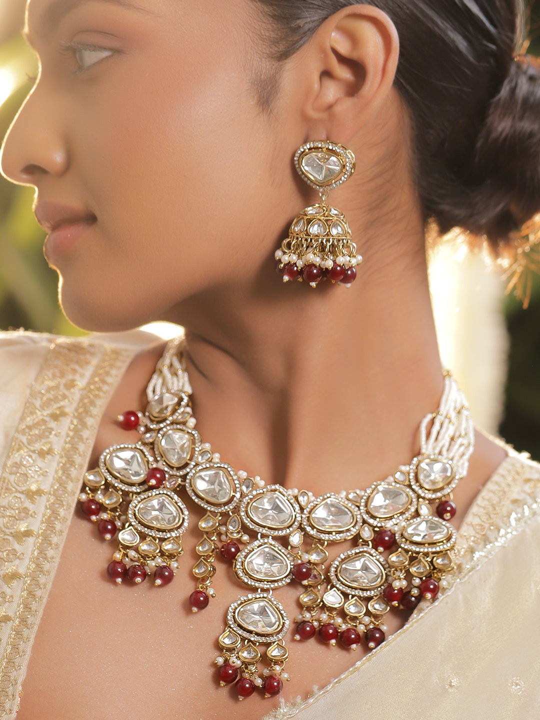 Wedding Ready Kundan Pearl Jewellery Set