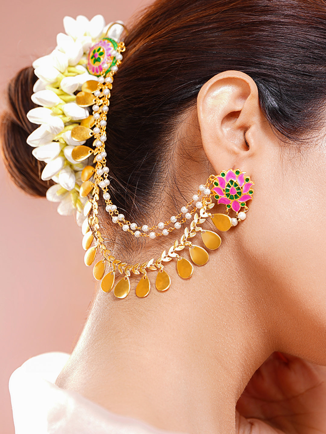 Enamel Floral Multi Layer Kaan Earrings