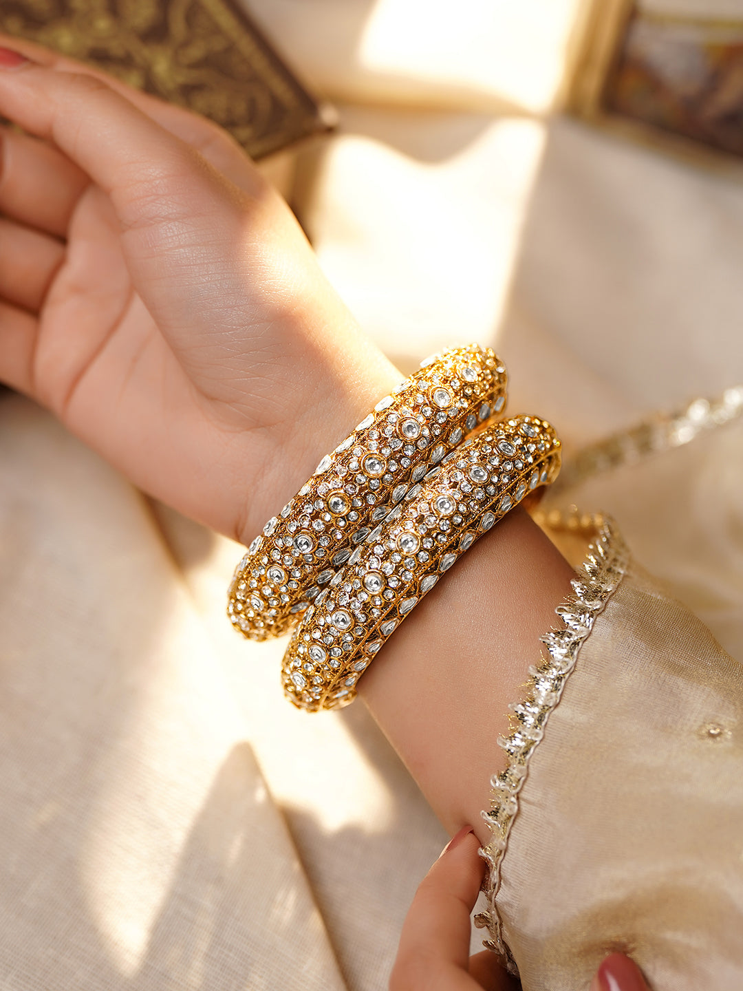 Wedding Glow Traditional Kundan Bangles