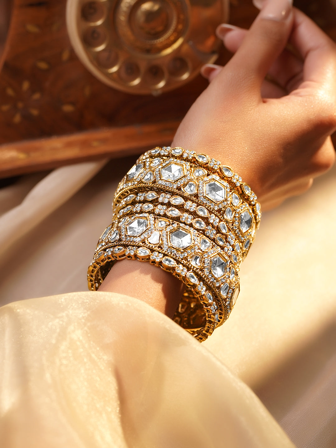 Wedding Luxe Kundan Bangles Set