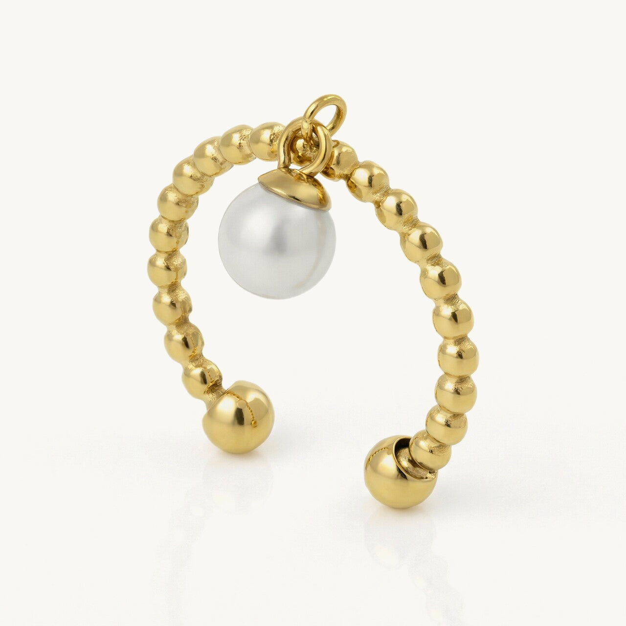 Pearl Charm Rope Ring