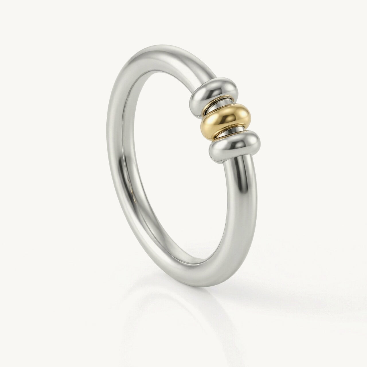 Trace Sphere Dual Tone Minimal Ring
