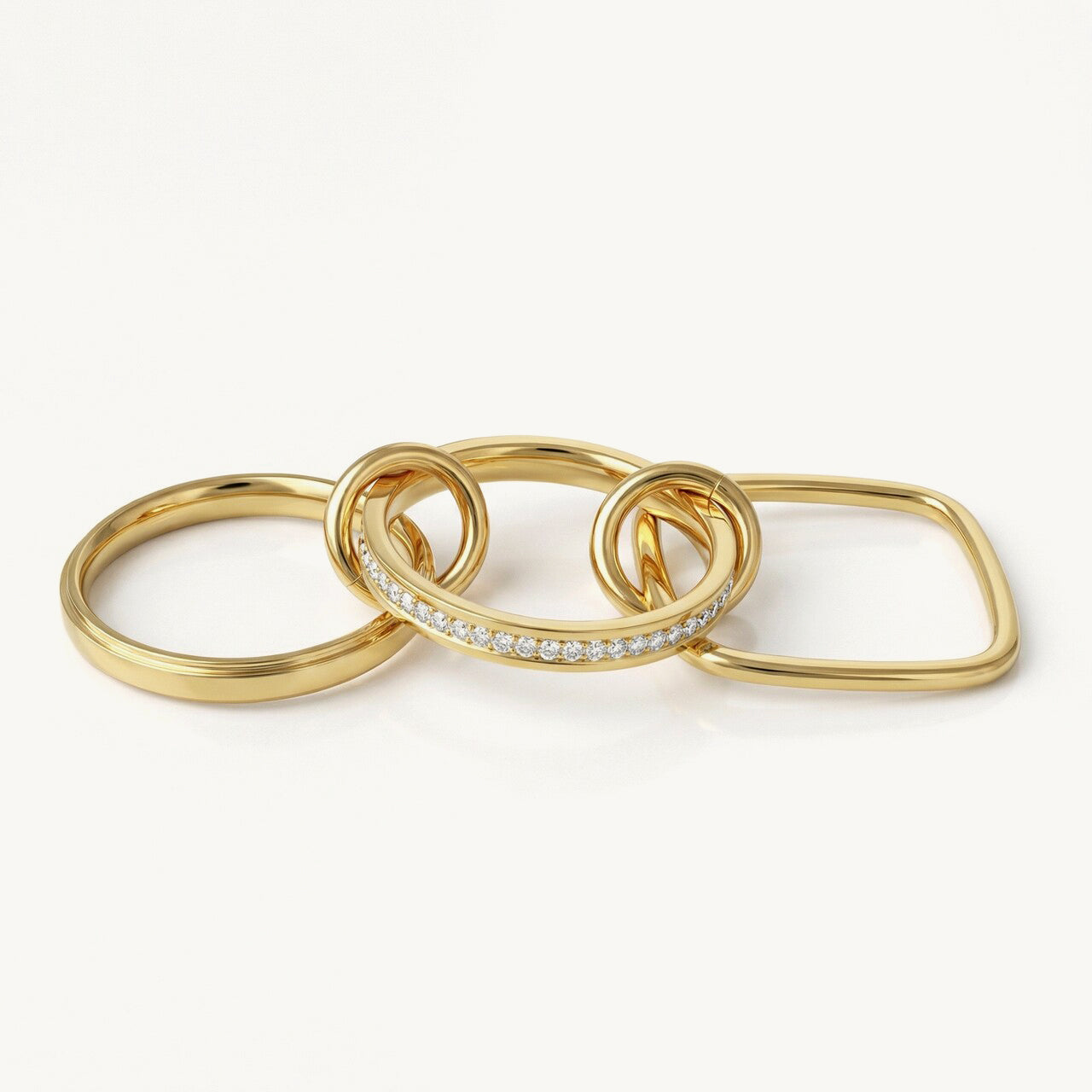 Tripple Linked Stack Ring